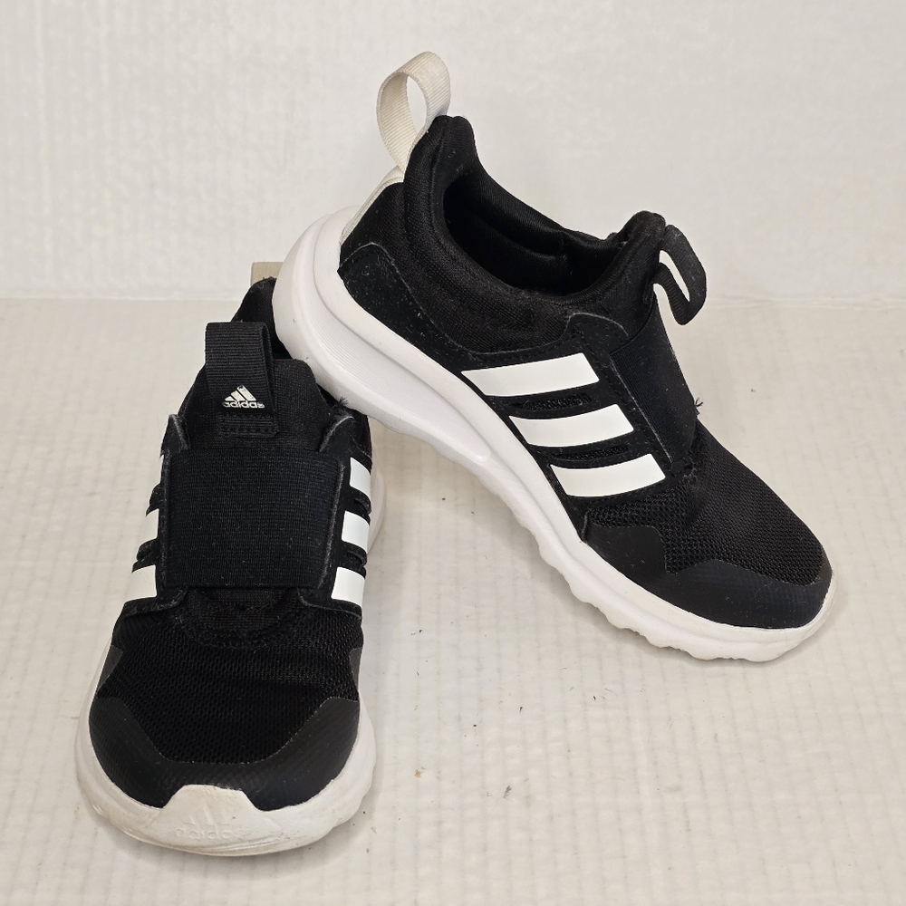 adidas ActiveRide 2.0 Running Shoes Kids Size 12K Black White Slip-On Sneakers - Picture 2 of 10